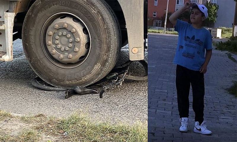 TIR’ın altında kalan çocuğun bacağı koptu